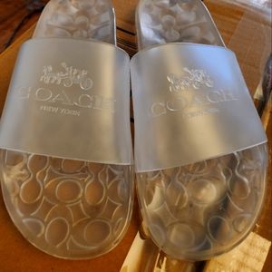 Coach Jelly Slides Sandals Clear
